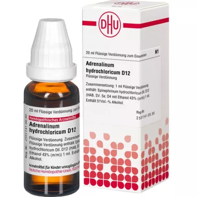 ADRENALINUM HYDROCHLORICUM Raztopina D 12, 20 ml