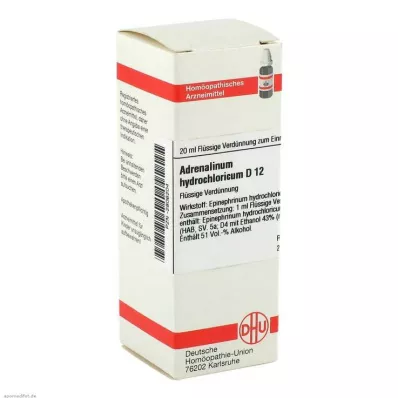 ADRENALINUM HYDROCHLORICUM Raztopina D 12, 20 ml