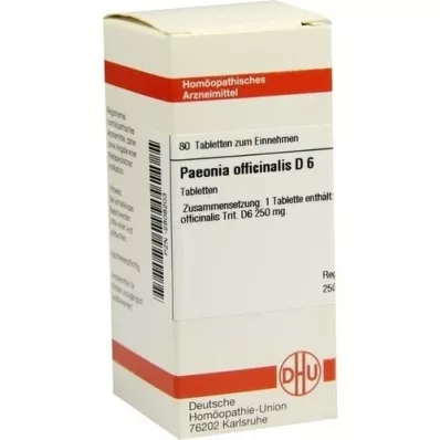 PAEONIA OFFICINALIS D 6 tablete, 80 kapsul