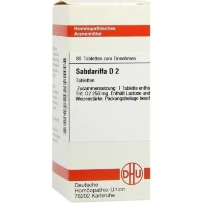 SABDARIFFA D 2 tablete, 80 kapsul