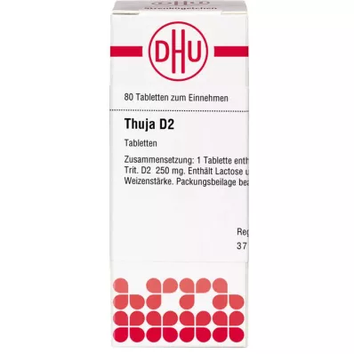 THUJA D 2 tablete, 80 kapsul