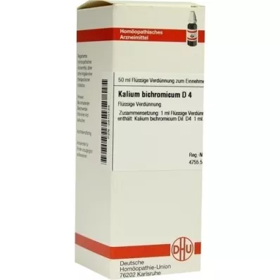KALIUM BICHROMICUM Raztopina D 4, 50 ml
