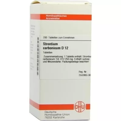 STRONTIUM CARBONICUM D 12 tablet, 200 kapsul