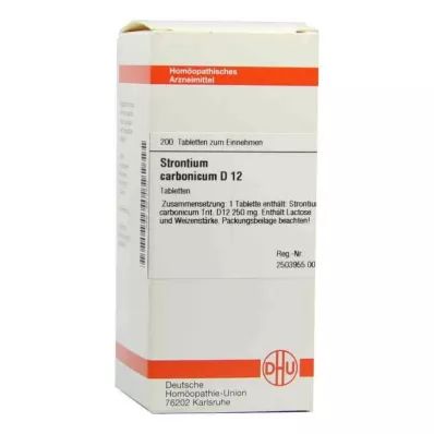 STRONTIUM CARBONICUM D 12 tablet, 200 kapsul STRONTIUM CARBONICUM D 12 tablet, 200 kapsul