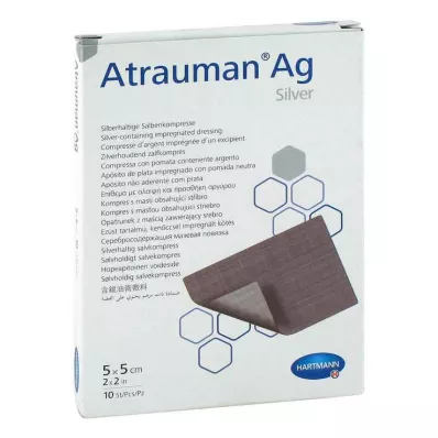 ATRAUMAN Sterilni obkladki Ag 5x5 cm, 10 kosov