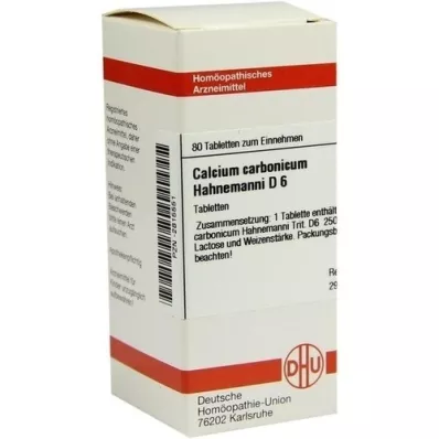 CALCIUM CARBONICUM Hahnemanni D 6 tablete, 80 kosov