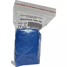 ÜBERSCHUHE Plastika za enkratno uporabo, modra, 10 kosov
