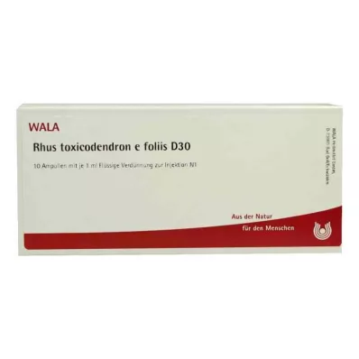 RHUS TOXICODENDRON E foliis D 30 ampul, 10X1 ml