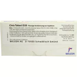 CINIS TABACI D 20 ampul, 8X1 ml