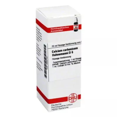 CALCIUM CARBONICUM Hahnemanni D 6 Raztopina, 20 ml