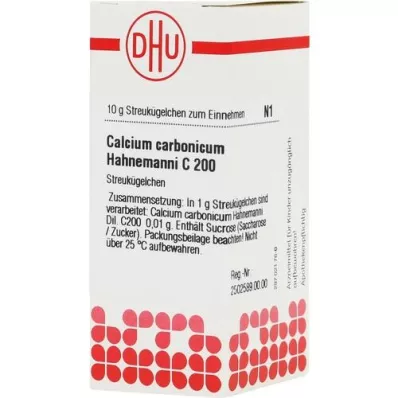 CALCIUM CARBONICUM Hahnemanni C 200 kroglic, 10 g