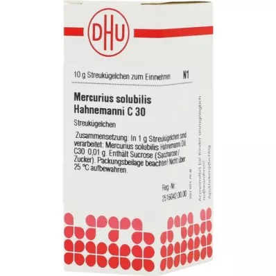 MERCURIUS SOLUBILIS Hahnemanni C 30 kroglic, 10 g