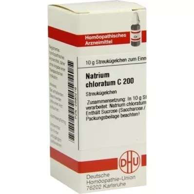 NATRIUM CHLORATUM C 200 kroglic, 10 g
