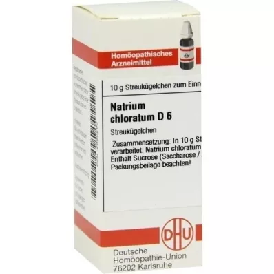 NATRIUM CHLORATUM D 6 kroglic, 10 g