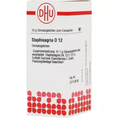 STAPHISAGRIA D 12 kroglic, 10 g