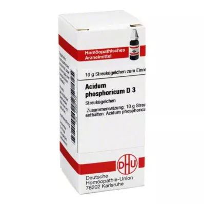ACIDUM PHOSPHORICUM D 3 globule, 10 g ACIDUM PHOSPHORICUM D 3 globule, 10 g