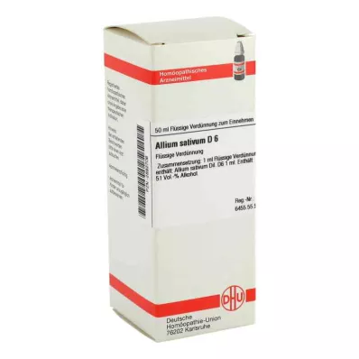 ALLIUM SATIVUM Raztopina D 6, 50 ml ALLIUM SATIVUM Raztopina D 6, 50 ml