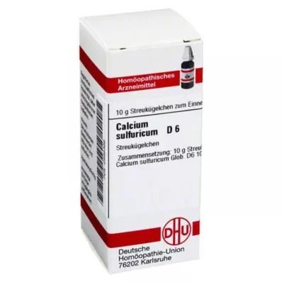CALCIUM SULFURICUM D 6 kroglic, 10 g