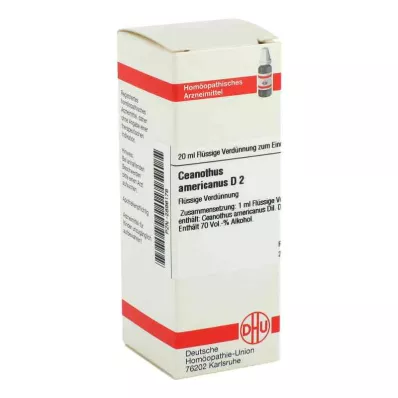CEANOTHUS AMERICANUS Raztopina D 2, 20 ml CEANOTHUS AMERICANUS Raztopina D 2, 20 ml