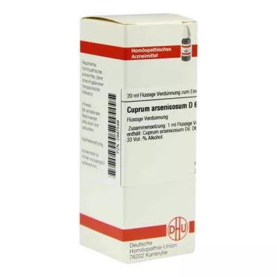 CUPRUM ARSENICOSUM Raztopina D 6, 20 ml