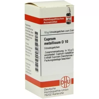 CUPRUM METALLICUM D 10 globul, 10 g