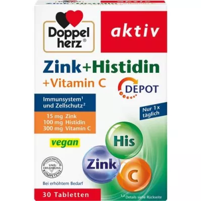 DOPPELHERZ Cink+Histidin Depot Tablete aktivne, 30 kosov