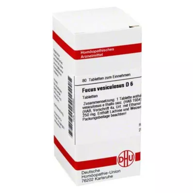 FUCUS VESICULOSUS D 6 tablete, 80 kapsul