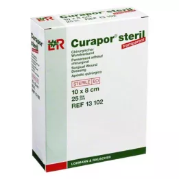 CURAPOR Obloga za rane sterilna prozorna 8x10 cm, 25 kosov