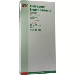 CURAPOR Obloga za rane sterilna prozorna 10x25 cm, 25 kosov