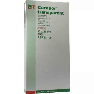 CURAPOR Obloga za rane sterilna prozorna 10x25 cm, 25 kosov