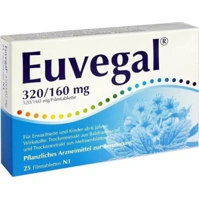 EUVEGAL 320 mg/160 mg filmsko obložene tablete, 25 kosov