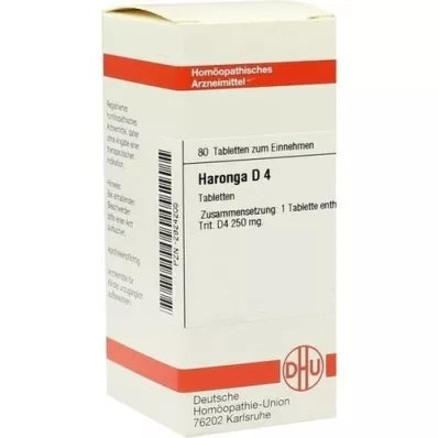HARONGA D 4 tablete, 80 kapsul