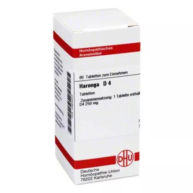 HARONGA D 4 tablete, 80 kapsul