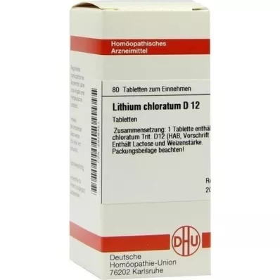 LITHIUM CHLORATUM D 12 tablet, 80 kapsul
