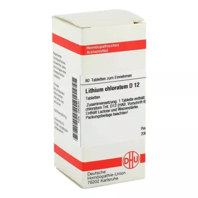 LITHIUM CHLORATUM D 12 tablet, 80 kapsul