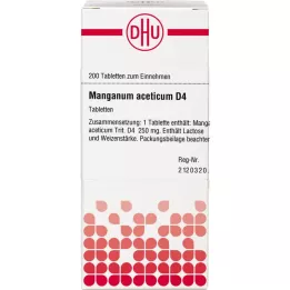 MANGANUM ACETICUM D 4 tablete, 200 kapsul