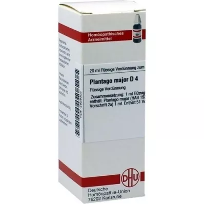 PLANTAGO MAJOR Raztopina D 4, 20 ml