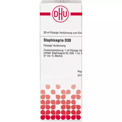 STAPHISAGRIA D 30 razredčitev, 20 ml