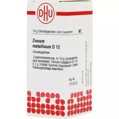 ZINCUM METALLICUM D 12 kroglic, 10 g