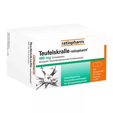 TEUFELSKRALLE-RATIOPHARM Filmsko obložene tablete, 100 kosov