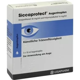 SICCAPROTECT Kapljice za oči, 3X10 ml