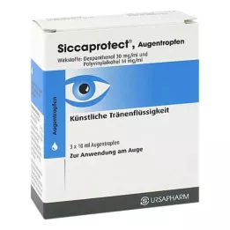 SICCAPROTECT Kapljice za oči, 3X10 ml