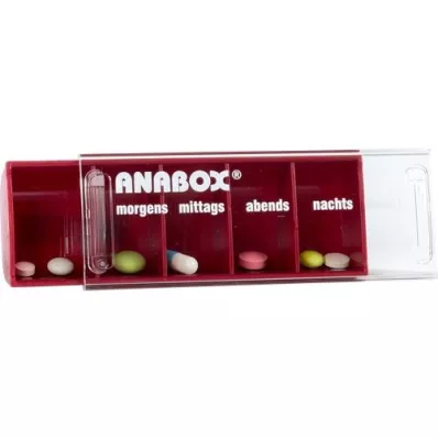 ANABOX Dnevna škatla rdeča, 1 kos