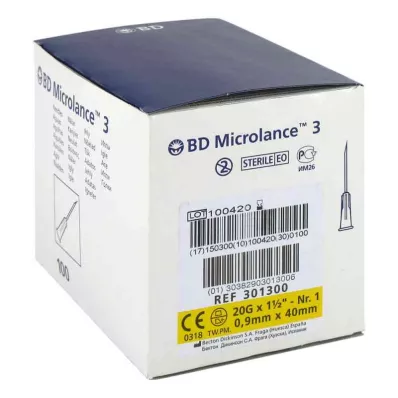 BD MICROLANCE Kanile 20 G 1 1/2 0,9x40 mm, 100 kosov BD MICROLANCE Kanile 20 G 1 1/2 0,9x40 mm, 100 kosov