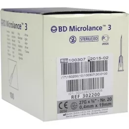 BD MICROLANCE Kanile 27 G 3/4 0,4x19 mm, 100 kosov