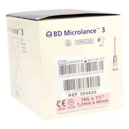 BD MICROLANCE Kanile 18 G 1 1/2 40 mm trans., 100 kosov