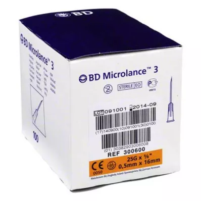 BD MICROLANCE Kanile 25 G 5/8 0,5x16 mm, 100 kosov BD MICROLANCE Kanile 25 G 5/8 0,5x16 mm, 100 kosov