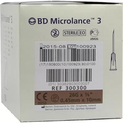 BD MICROLANCE Kanile 26 G 3/8 0,45x10 mm, 100 kosov