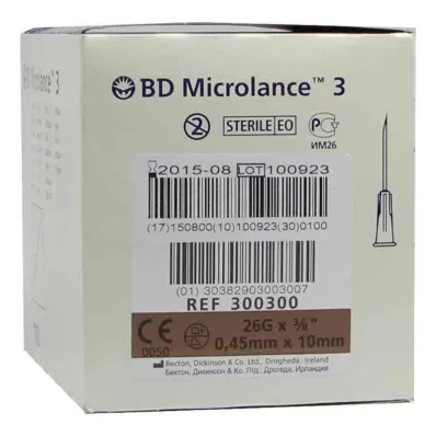 BD MICROLANCE Kanile 26 G 3/8 0,45x10 mm, 100 kosov