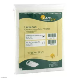 LÄTZCHEN Erw.Folie/Frottee bela z velcro trakom, 1 kos